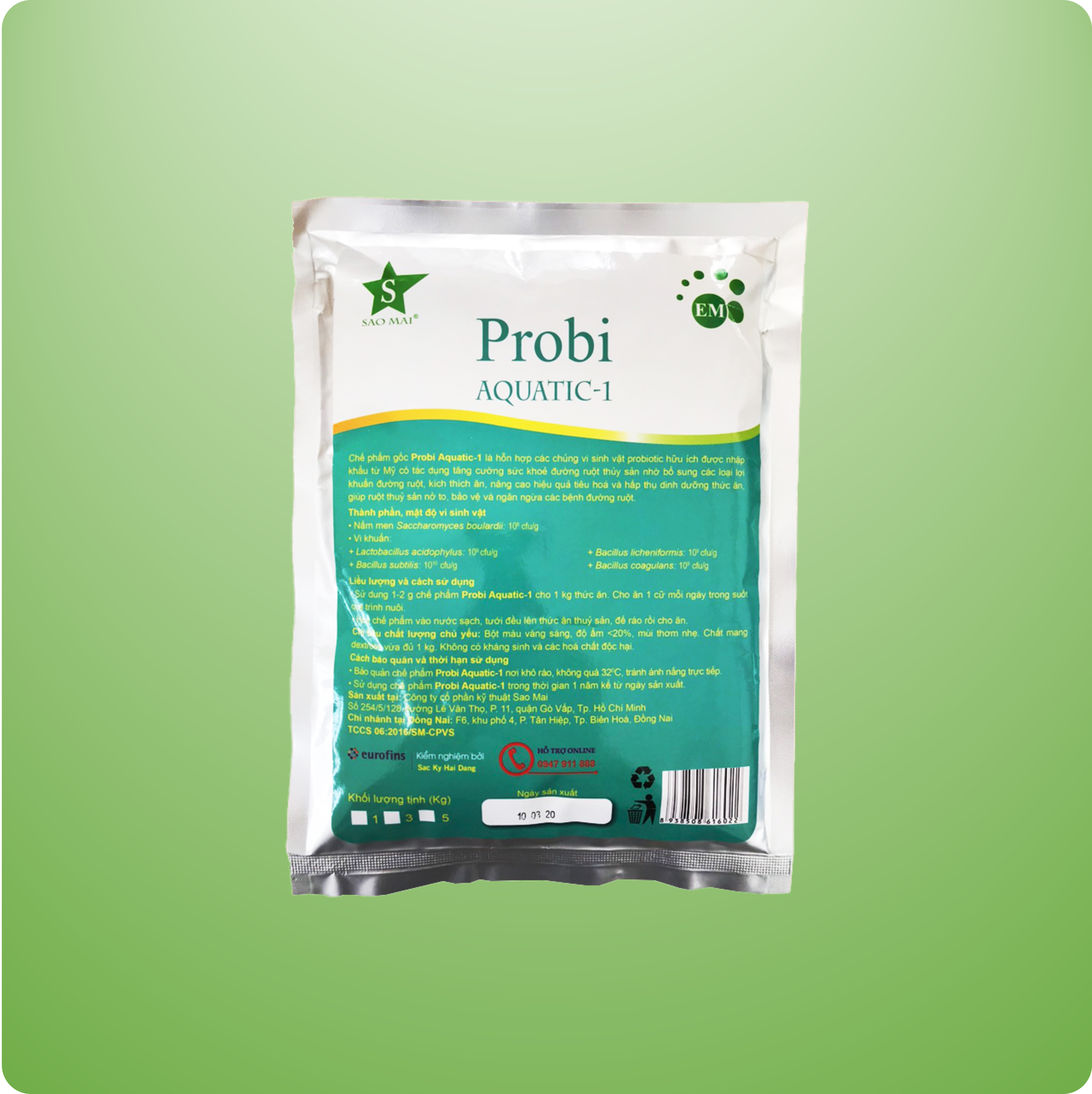 PROBI AQUATIC – 1 MEN VI SINH ĐƯỜNG RUỘT THỦY SẢN